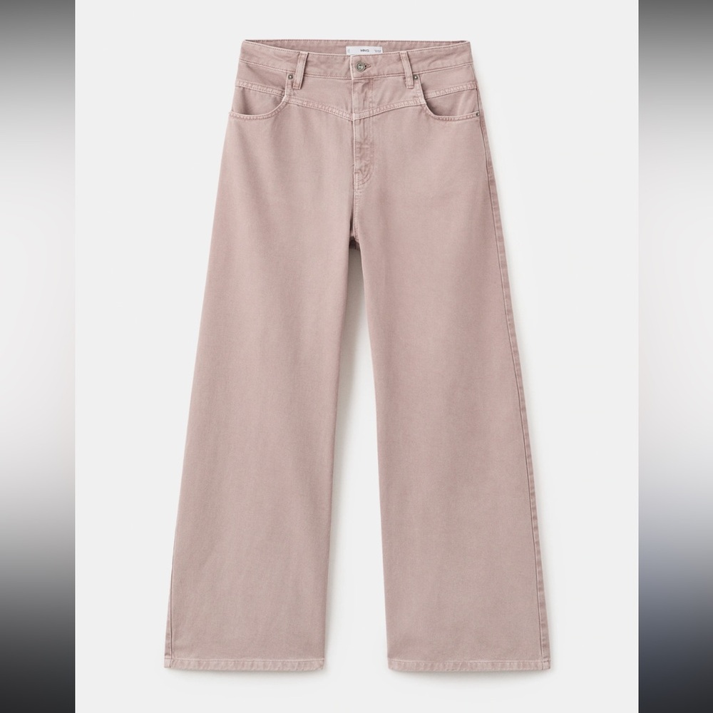 Risen women’s mauve wide leg high rise denim jeans
